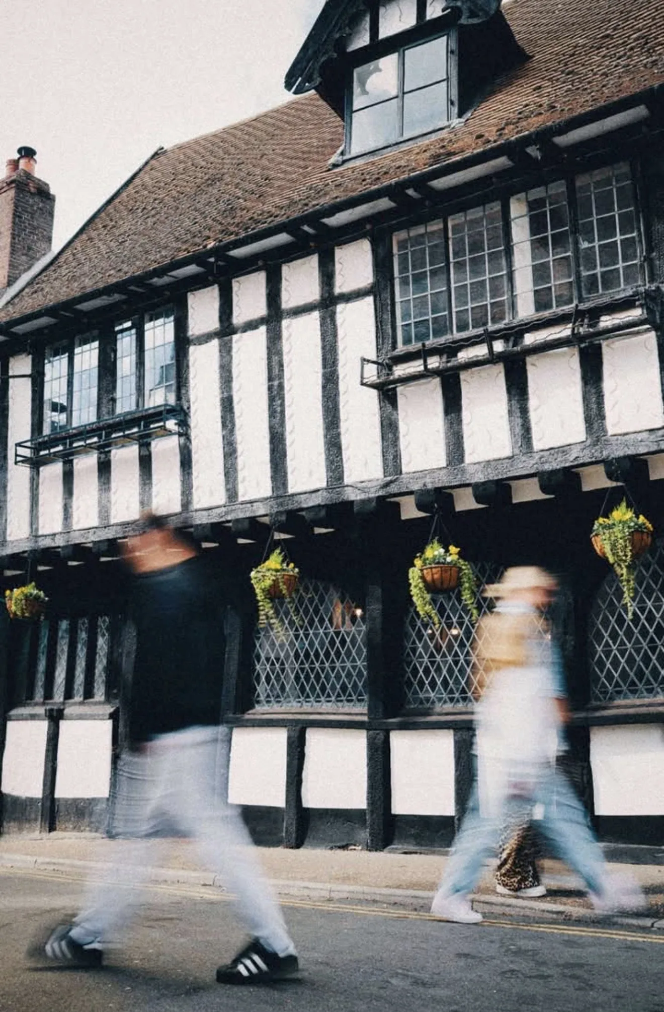 Historic timber frontage of The Green Dragon